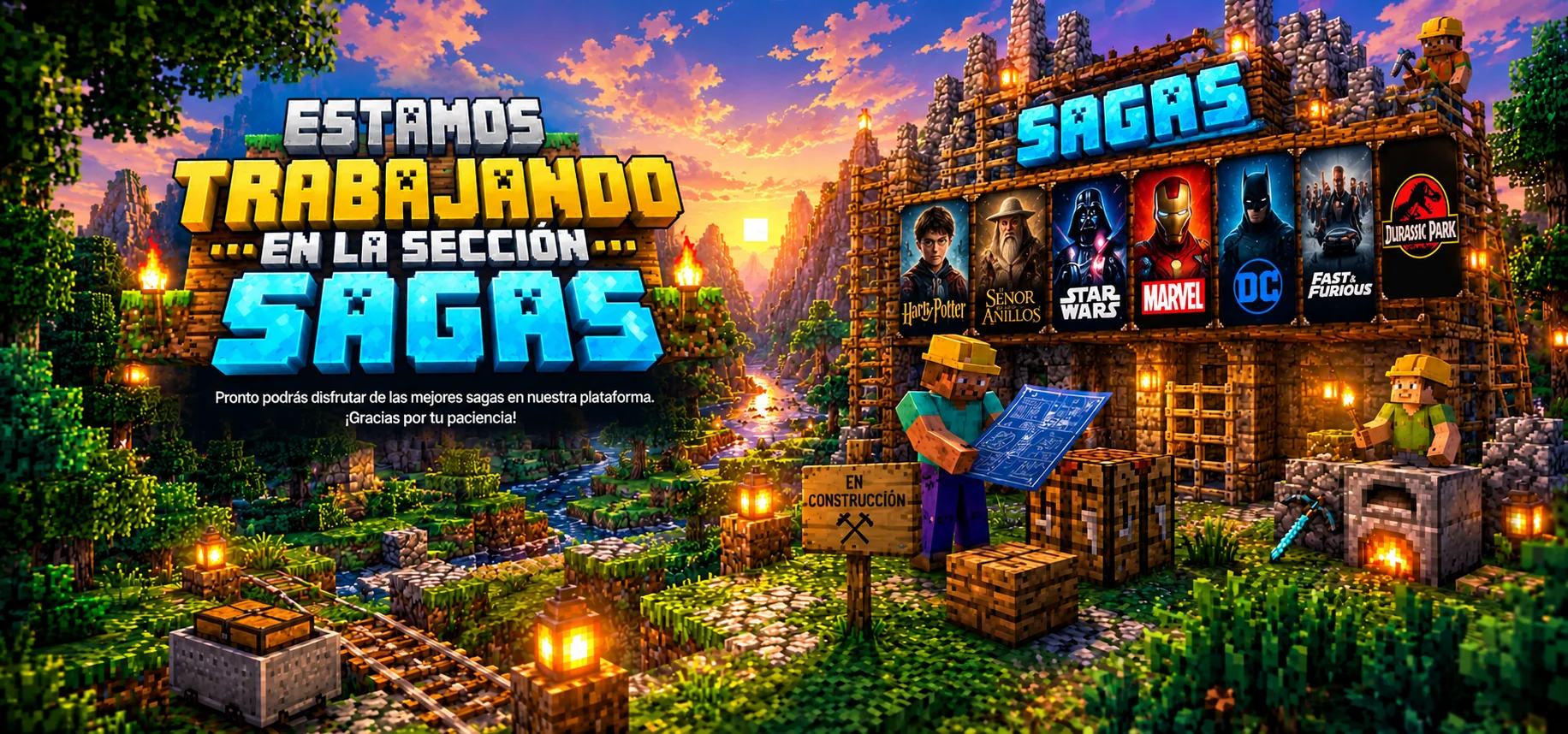 Estamos trabajando en la sección Sagas. Estará listo muy pronto.